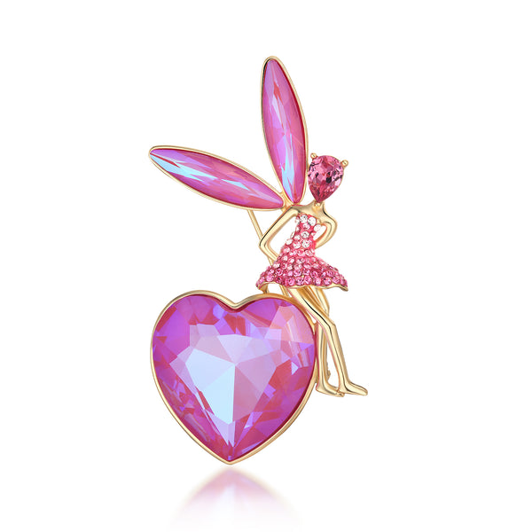 Love Heart Fairy Brooch