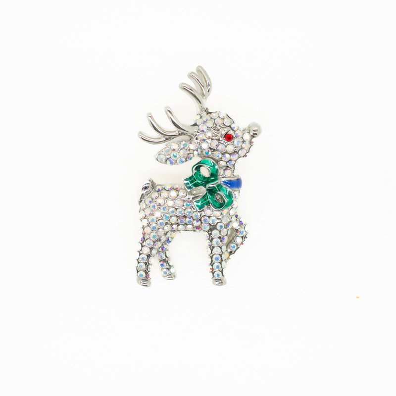 Festive Reindeer Clutch Pin