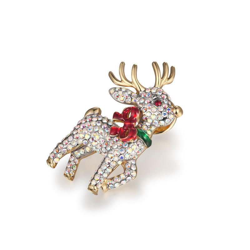 Festive Reindeer Clutch Pin