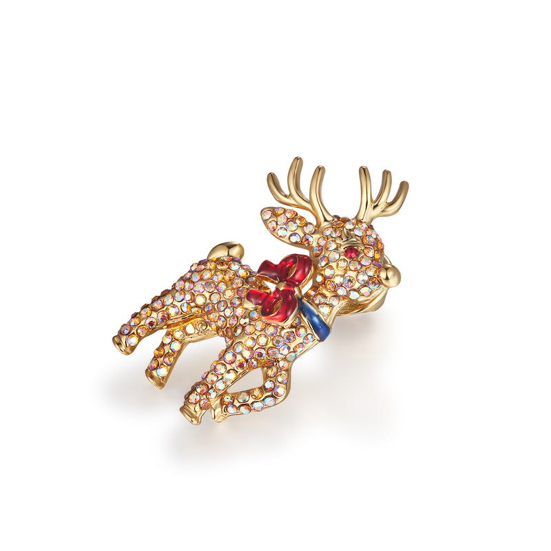 Festive Reindeer Clutch Pin