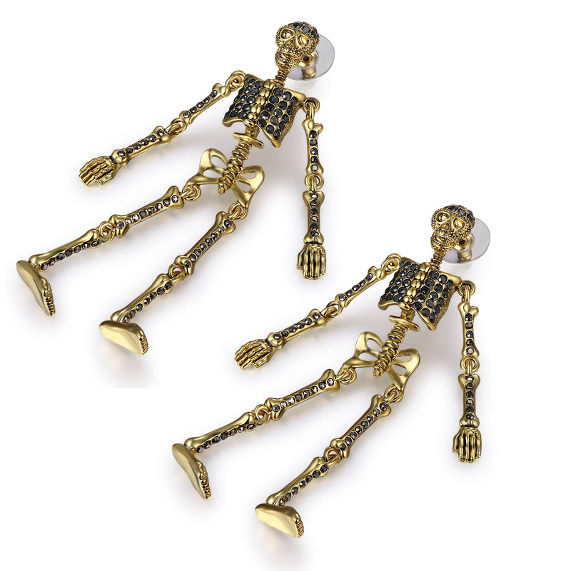 Articulated Skeleton Earrings