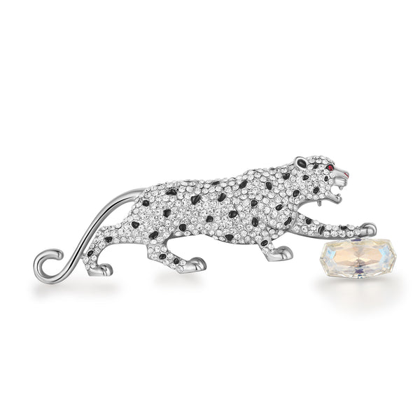 Hunting Leopard Brooch