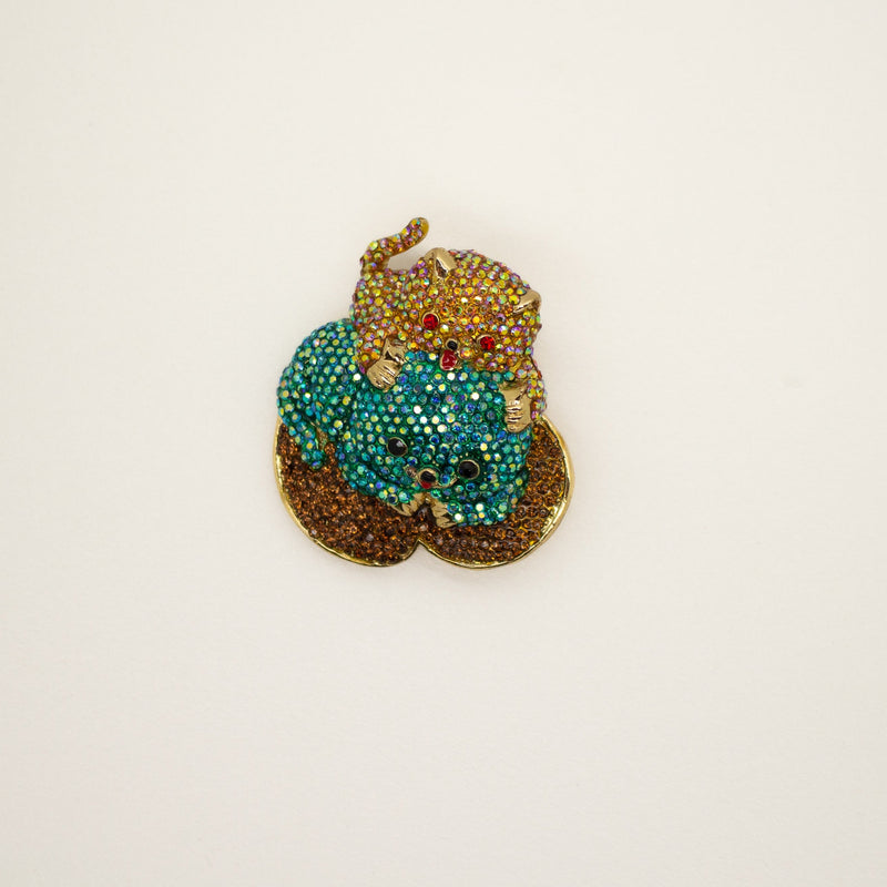 Playful Cats Brooch