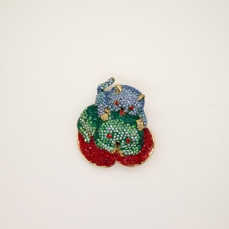 Playful Cats Brooch