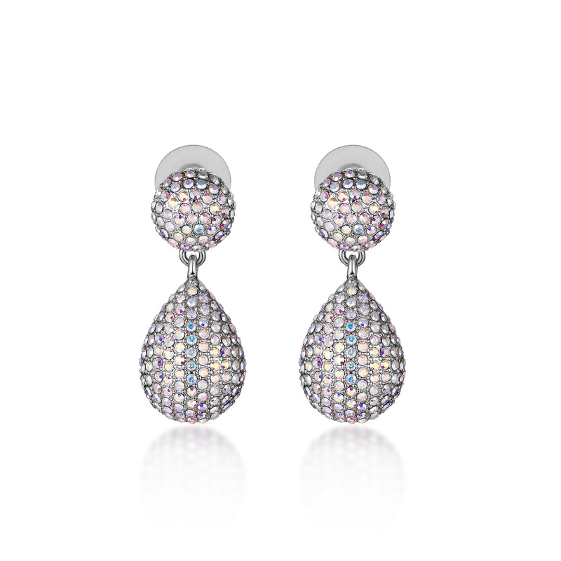 Double Crystal Ball Earrings