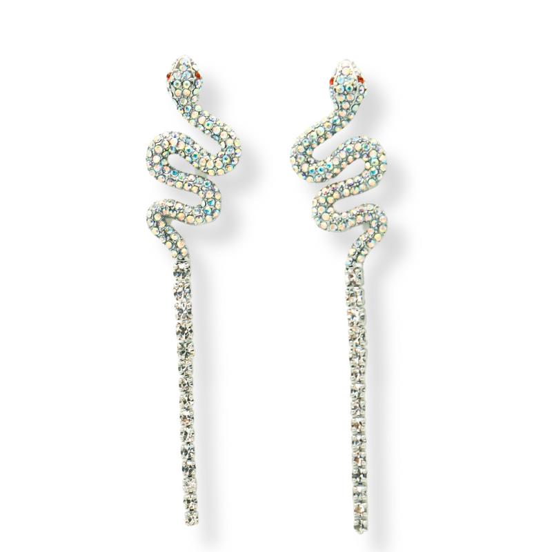 Coiled Snake Drop Earrings