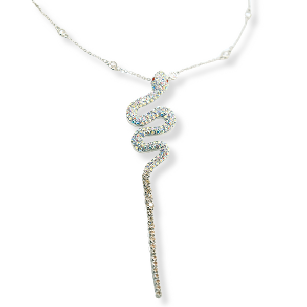 Coiled Snake Drop Necklace