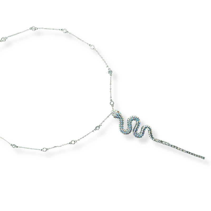 Coiled Snake Drop Necklace