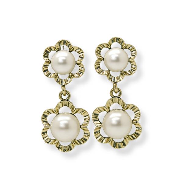 Floral Pearl Earrings