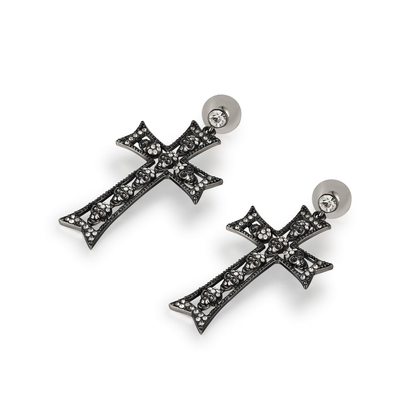 Multi Skull Cross Earrings