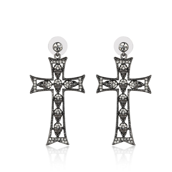 Multi Skull Cross Earrings