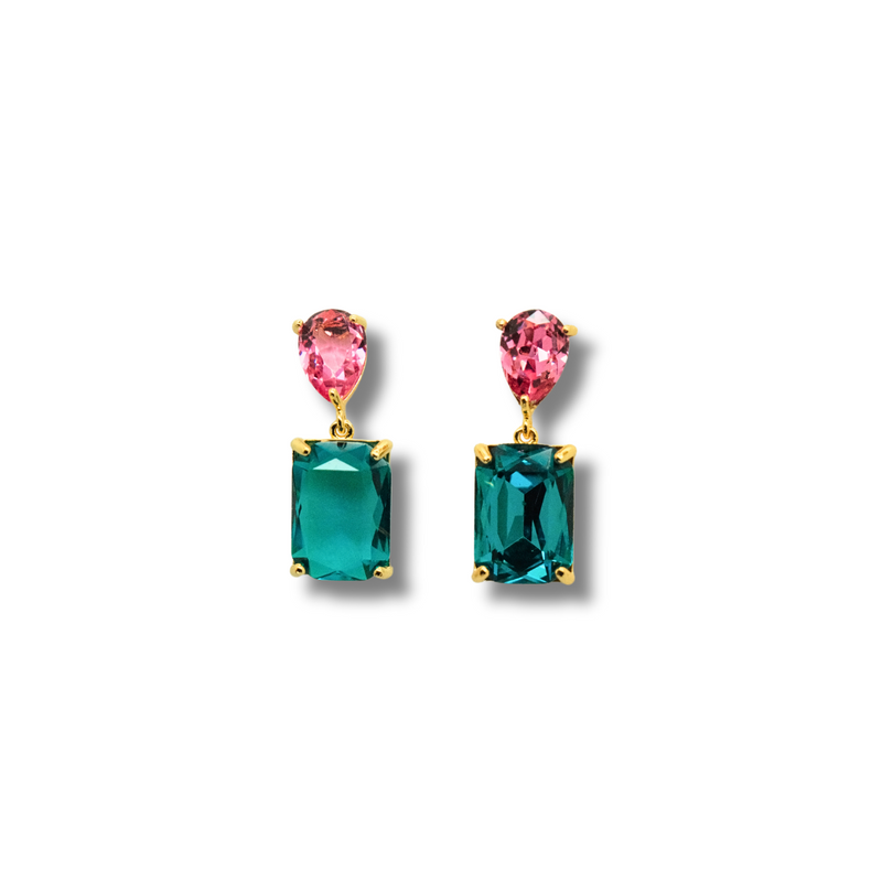 Crystal Cube Earrings