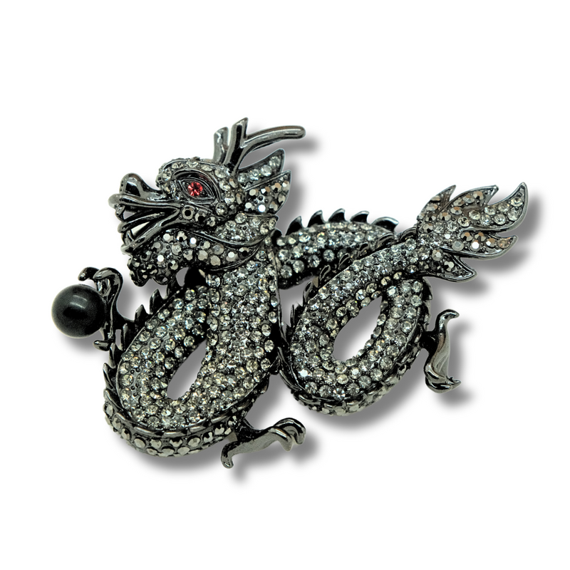 Coiled Dragon Brooch