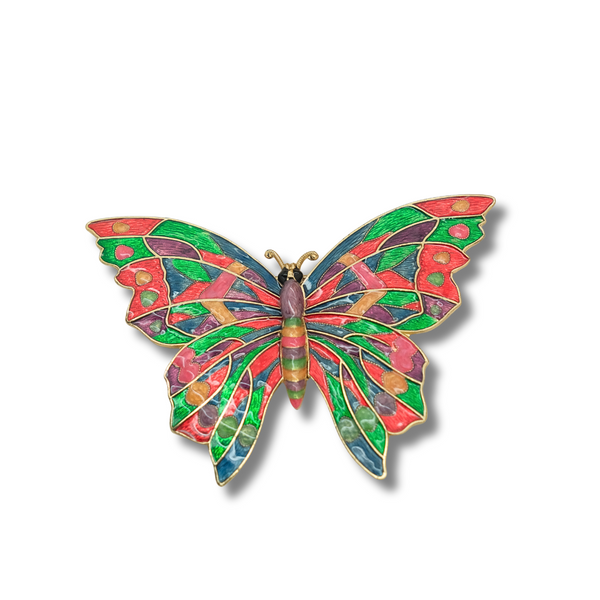 Vibrant Butterfly Brooch