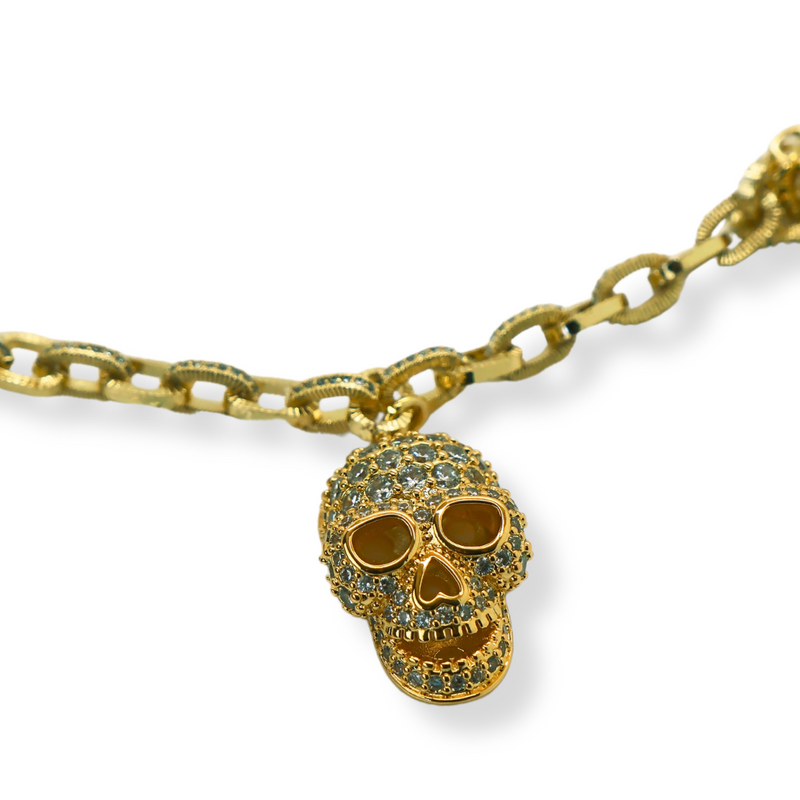 Skulls and Crosses Charm Necklace