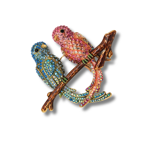 Perching Birds Brooch