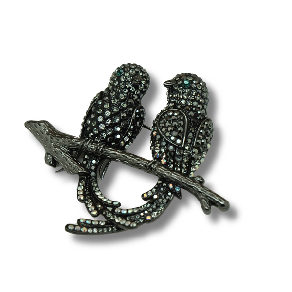 Perching Birds Brooch