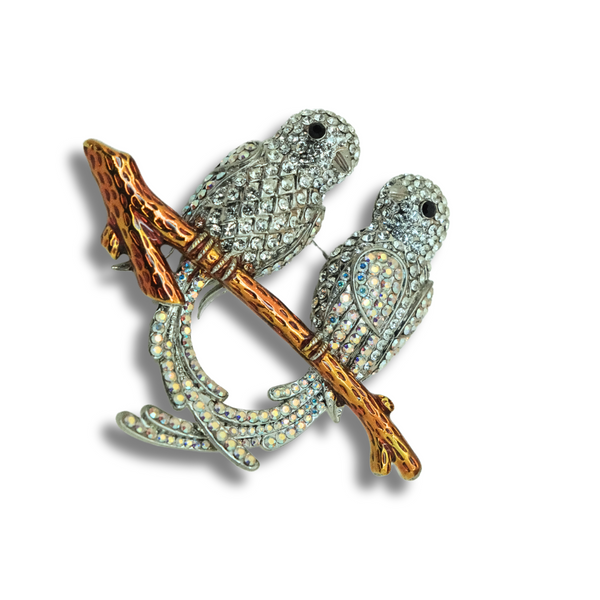 Perching Birds Brooch