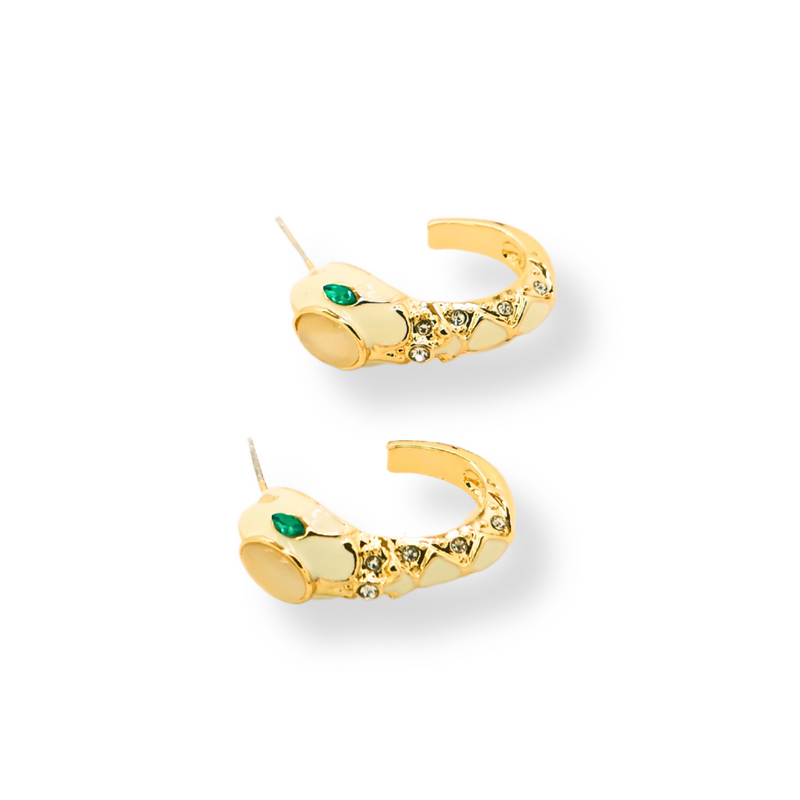 Curved Serpent Earrings