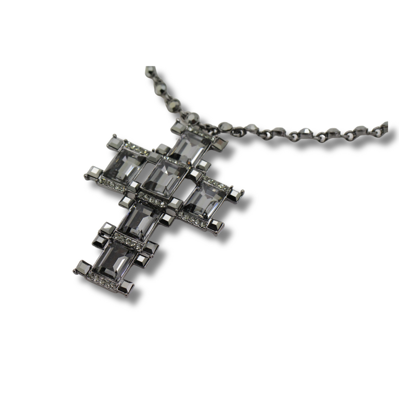 Art Deco Cross Necklace