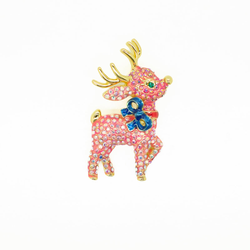 Festive Reindeer Clutch Pin