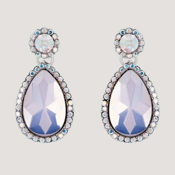 Teardrop Mirror Crystal Earrings