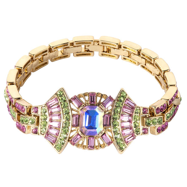 Crystal Art Deco Fan Bracelet