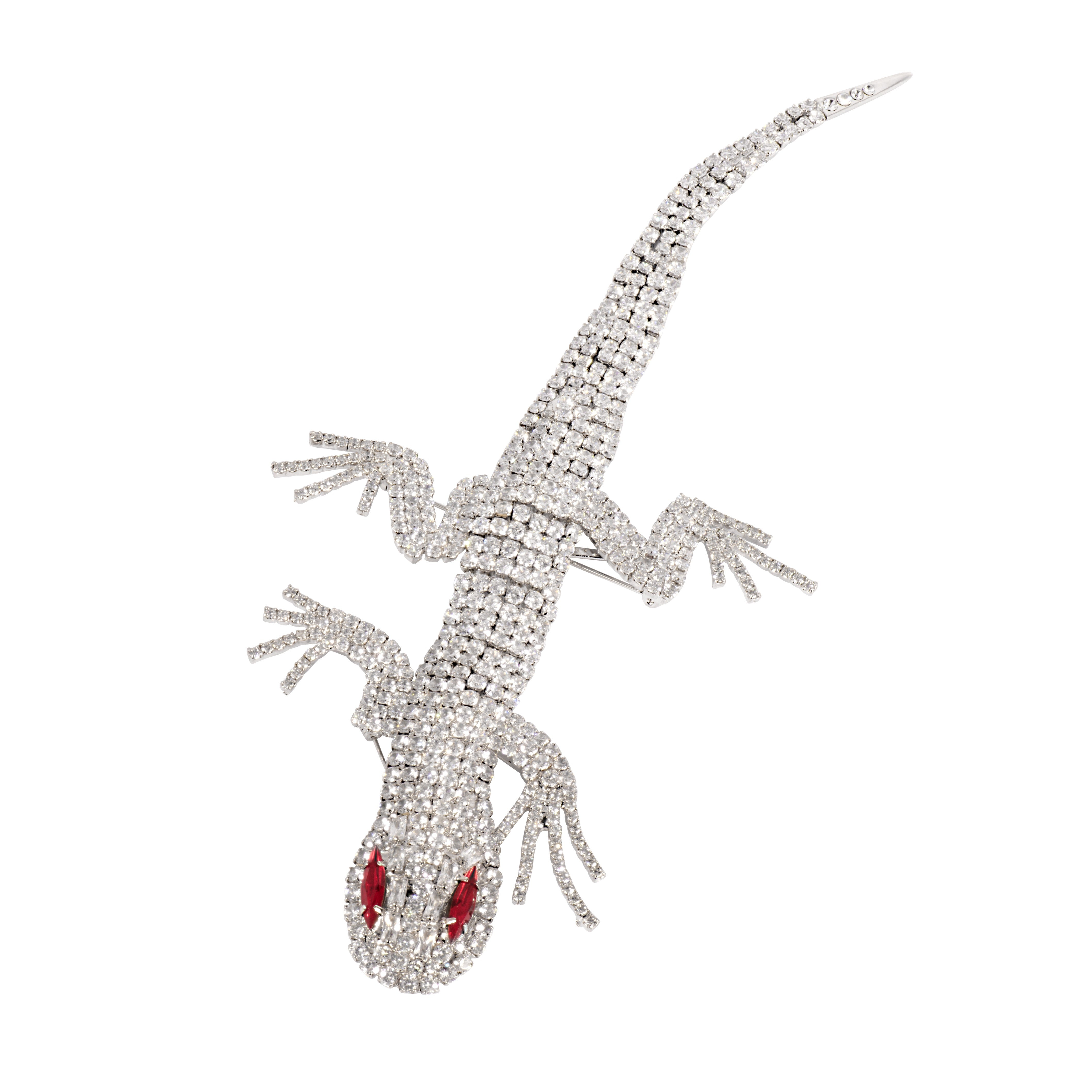 Large Crystal Lizard Brooch | BUTLER & WILSON – Butler & Wilson